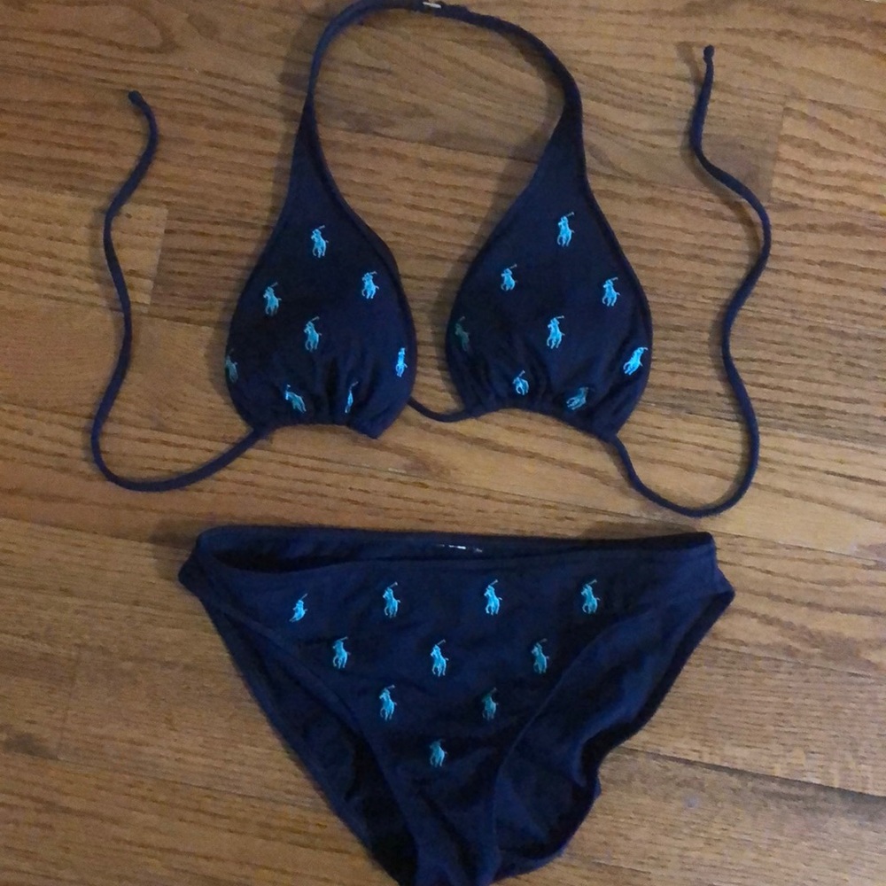 Barely worn Ralph Lauren Polo navy bikini